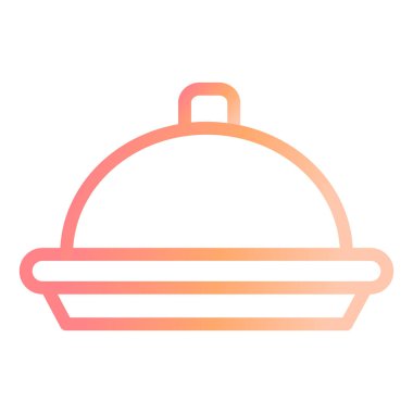 Yemek tepsisi. Web simgesi basit illüstrasyon 