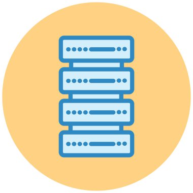 veritabanı. Web simgesi basit illüstrasyon