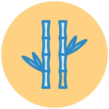 Bambu simgesi vektör illüstrasyonu