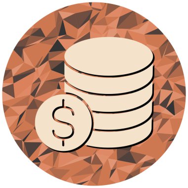 Dolar paraları düz simgesi