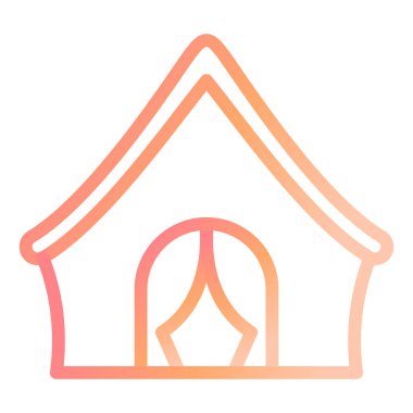 Çadır. Web simgesi basit illüstrasyon 