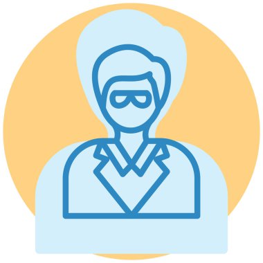 Adam düz vektör simgesi