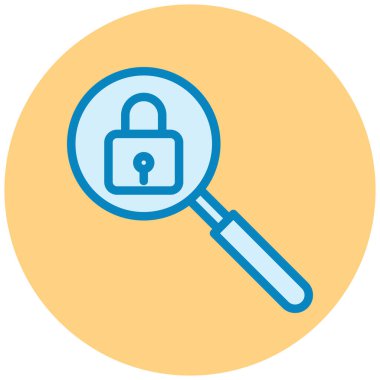 Güvenlik. Web simgesi basit illüstrasyon