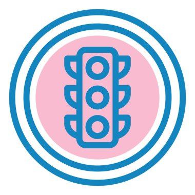 Trafik ışıkları simgesi, vektör çizimi