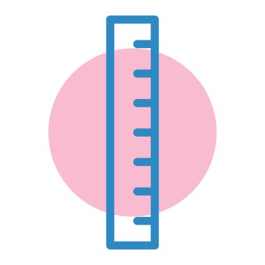 beher, cetvel simgesi, vektör illüstrasyonu