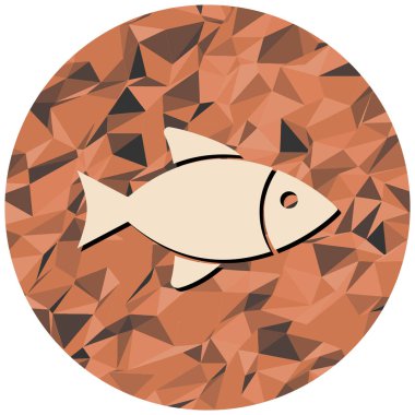 Balık. Web simgesi basit tasarım