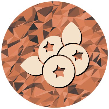 Böğürtlen ikonu, vektör illüstrasyonu basit tasarım