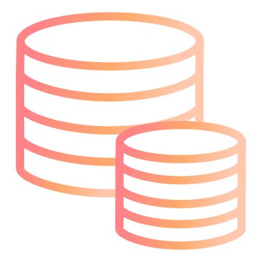 veritabanı. Web simgesi basit illüstrasyon