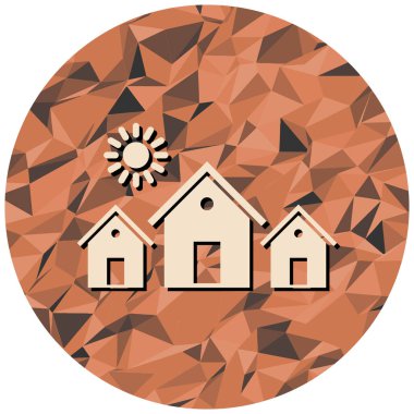 Ev ikonu. vektör illüstrasyonu