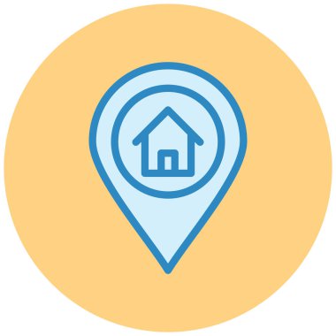 konum. Web simgesi basit illüstrasyon