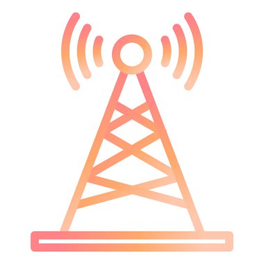 Radyo anteni. Web simgesi basit illüstrasyon