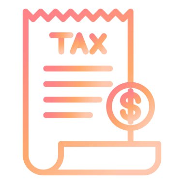 Vergi. Web simgesi basit illüstrasyon