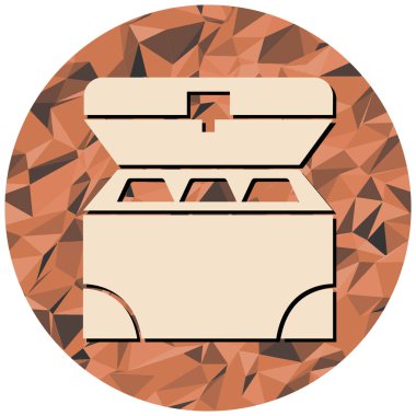 Kutu. Web simgesi basit illüstrasyon