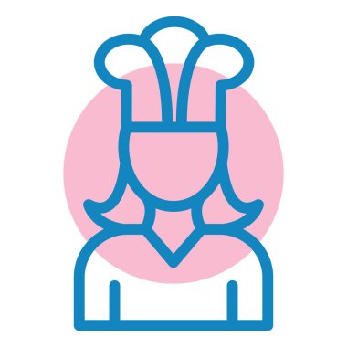 Şef. Web simgesi basit illüstrasyon