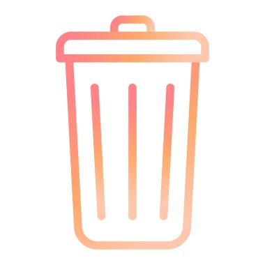 Çöp. Web simgesi basit illüstrasyon 