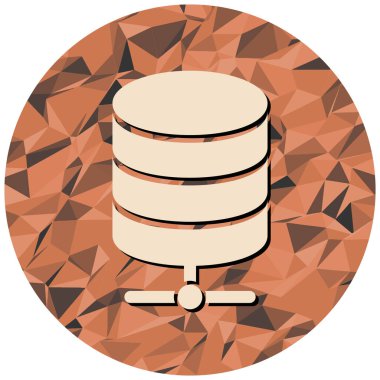 veritabanı. Web simgesi basit illüstrasyon