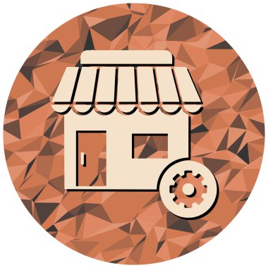 dükkan simgesi vektör illüstrasyonu