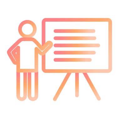 Sunum. Web simgesi basit illüstrasyon 