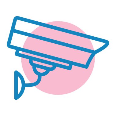 Güvenlik kamerası simgesi vektör illüstrasyonu