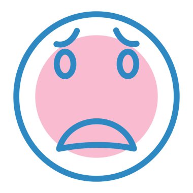 Ağlıyorum. Web simgesi basit illüstrasyon