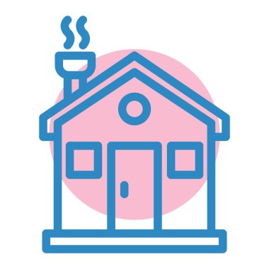 Ev. Web simgesi basit illüstrasyon