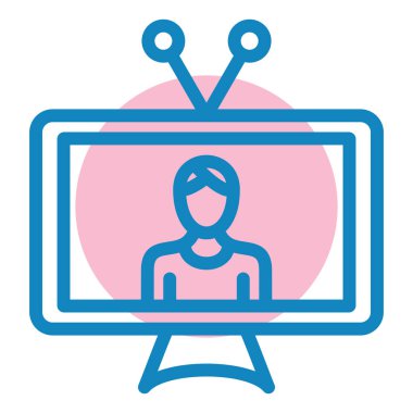 TV simgesi vektör illüstrasyonu