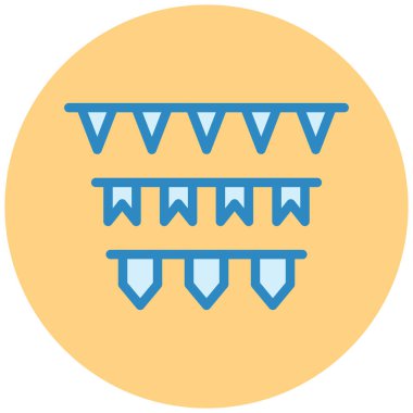 Parti. Web simgesi basit illüstrasyon