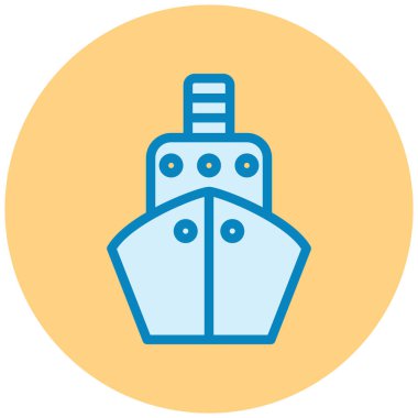 Gemi. Web simgesi basit illüstrasyon