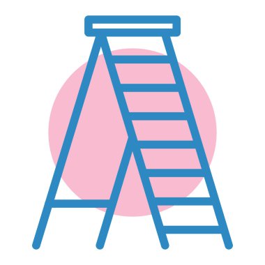 Merdiven. Web simgesi basit illüstrasyon