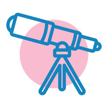 Teleskop. Web simgesi basit illüstrasyon