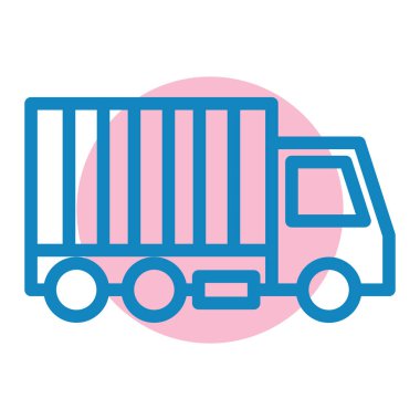 Kamyon. Web simgesi basit illüstrasyon