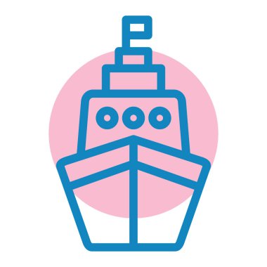 Gemi. Web simgesi basit illüstrasyon