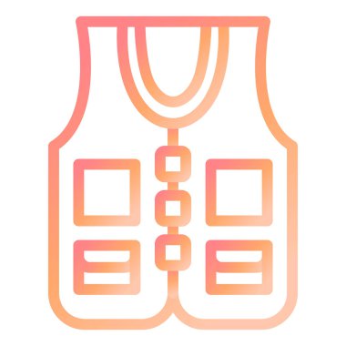 Yelek. Web simgesi basit illüstrasyon