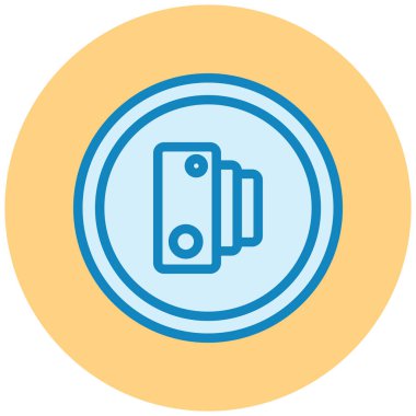 Dairesel bir kameranın vektör illüstrasyonu