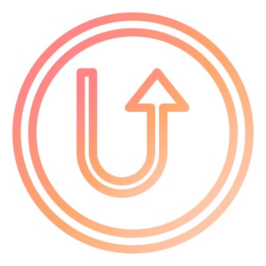 Yukarı ok simgesi vektör illüstrasyonunu aç