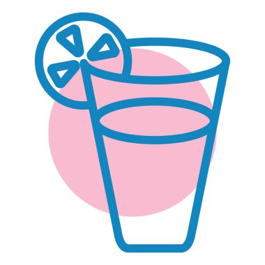 Kokteyl. Web simgesi basit illüstrasyon