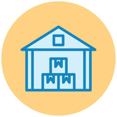 Bir dağıtım simgesinin vektör illüstrasyonu