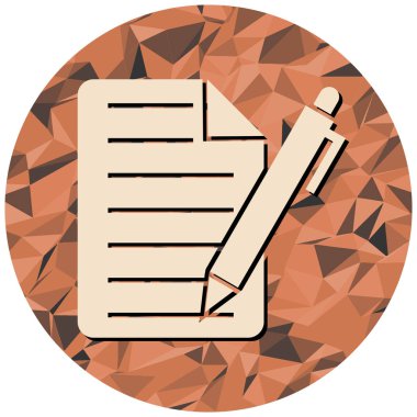 Kalem. Web simgesi basit illüstrasyon