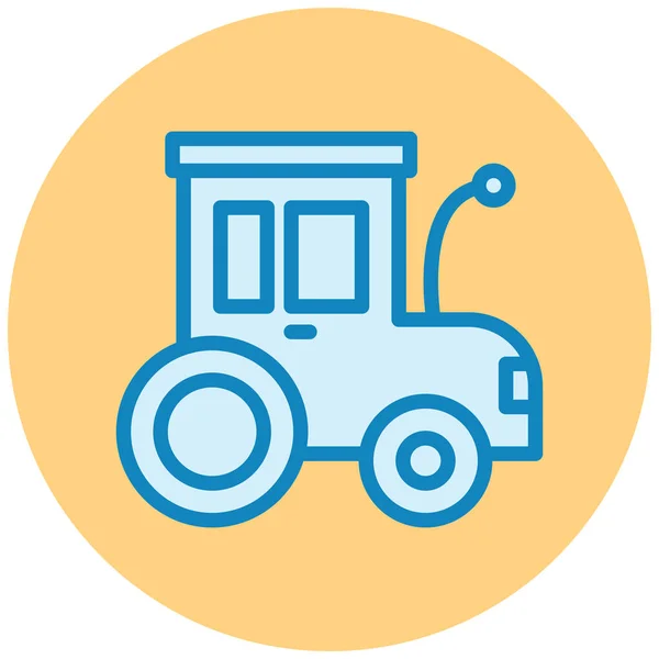 Tractor Icono Web Ilustración Simple — Vector de stock