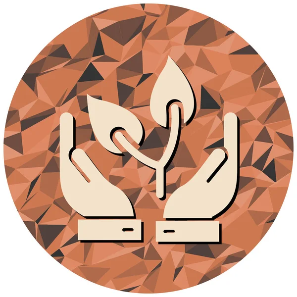 bir yangın simgesi tutan el