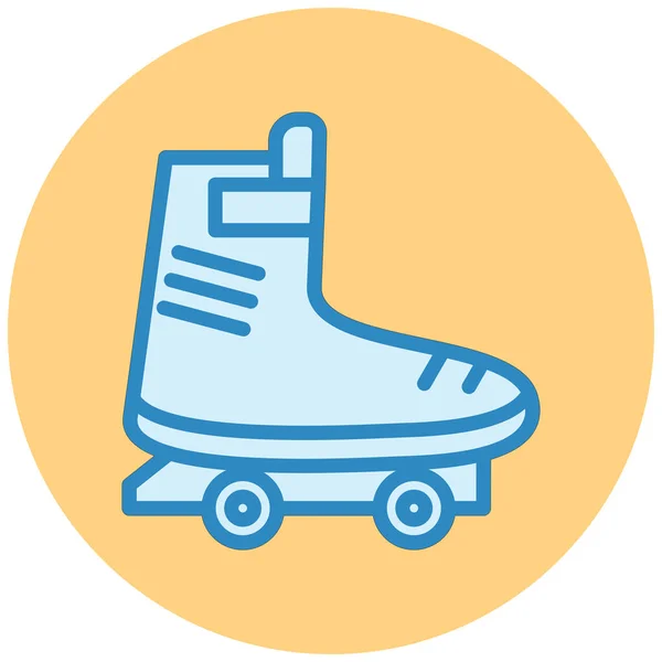 Rodillo Skate Plano Vector Icono — Vector de stock