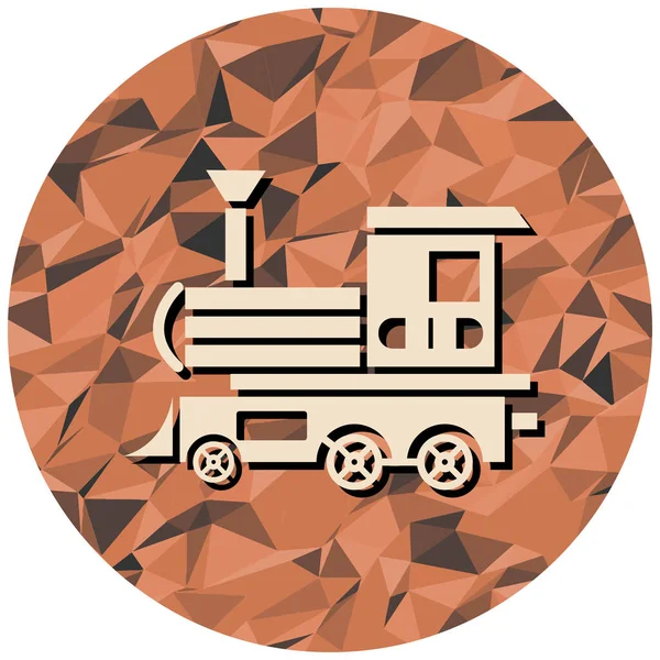 Tren ikonu. düz resimleme 