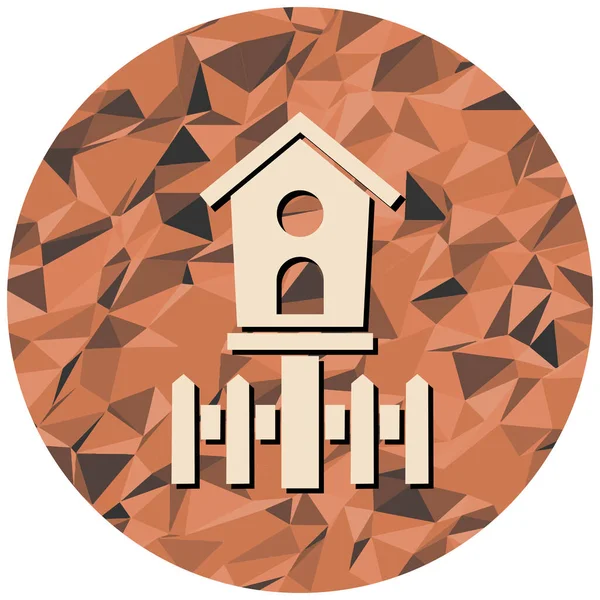 Kuş evi ikonu. vektör illüstrasyonu