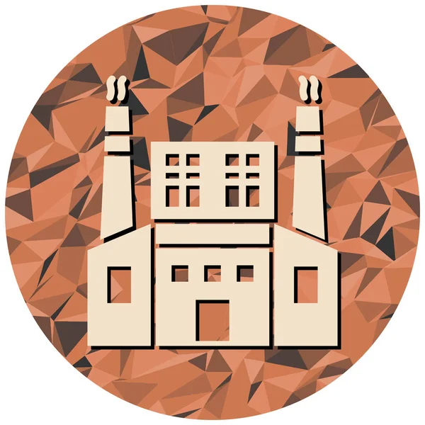 Fabrika simgesinin vektör illüstrasyonu