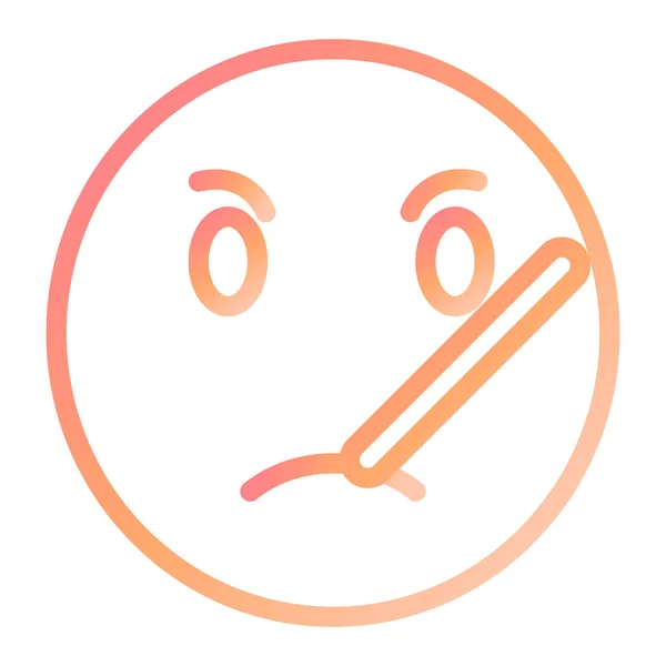 Sick Face Icon Vector Illustration — Stock Vector