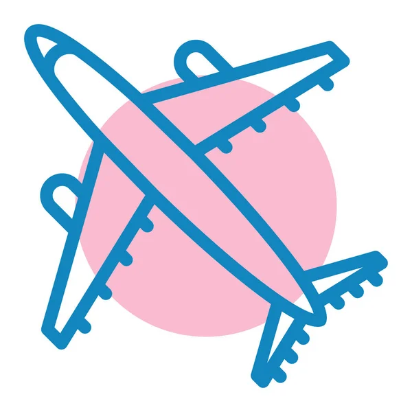 Flugzeug Symbol Vektorillustration Einfaches Design — Stockvektor