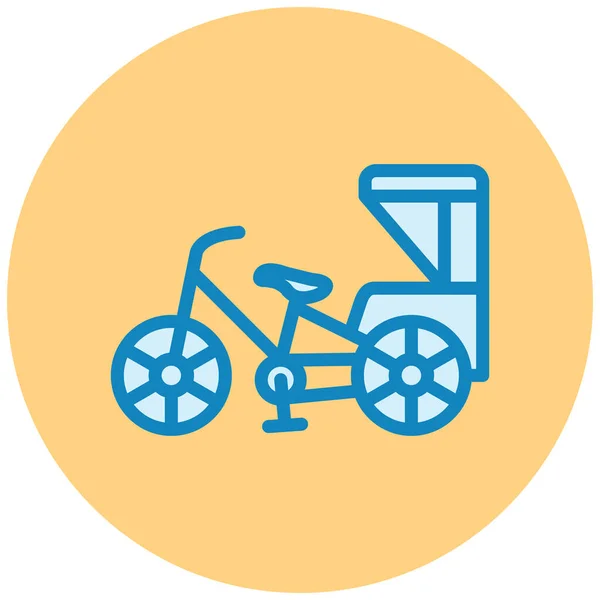 Bicicletta Icona Web Semplice Illustrazione — Vettoriale Stock