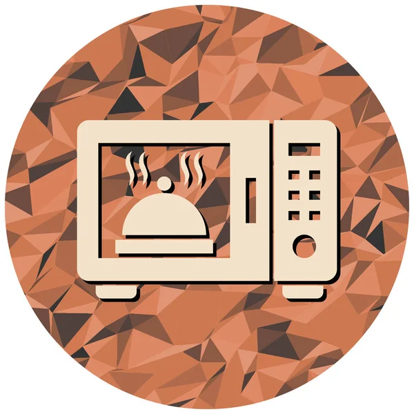 Mikrodalga fırın ikonu. Web için tost makinesi vektör simgelerinin düz çizimi