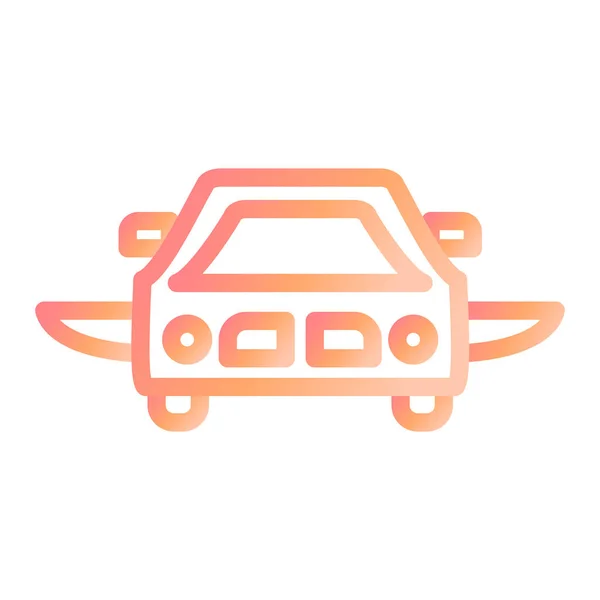 Flying Car Web Icon Simple Illustration — Stock Vector