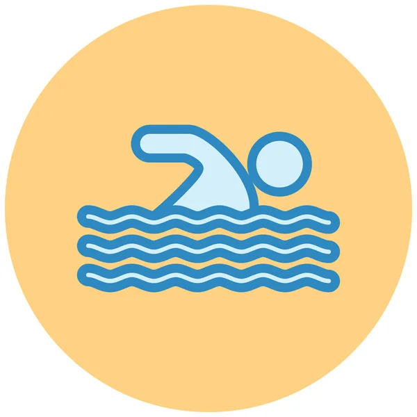 Piscina Icono Web — Vector de stock